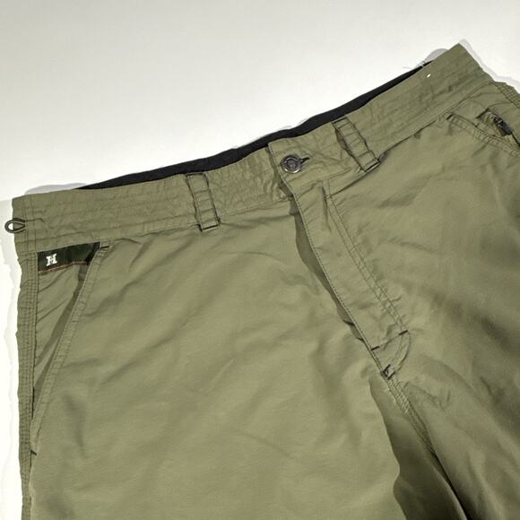 HOWLER BROS Ripstop Olive Green Nylon Shorts Pockets Men Size 36 - Picture 3 of 9